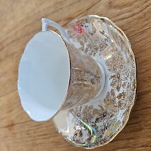 Vintage Colclough gold chintz cup and saucer